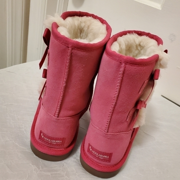 NWOB Koolaburra By UGG Suede Pink Short Boots Size 5 - Picture 8 of 10